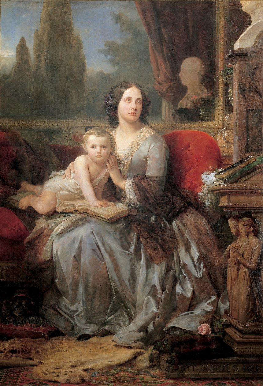 Maria Brignole-Sale, duquesa de Galliera, con su hijo Filippo de Léon Cogniet