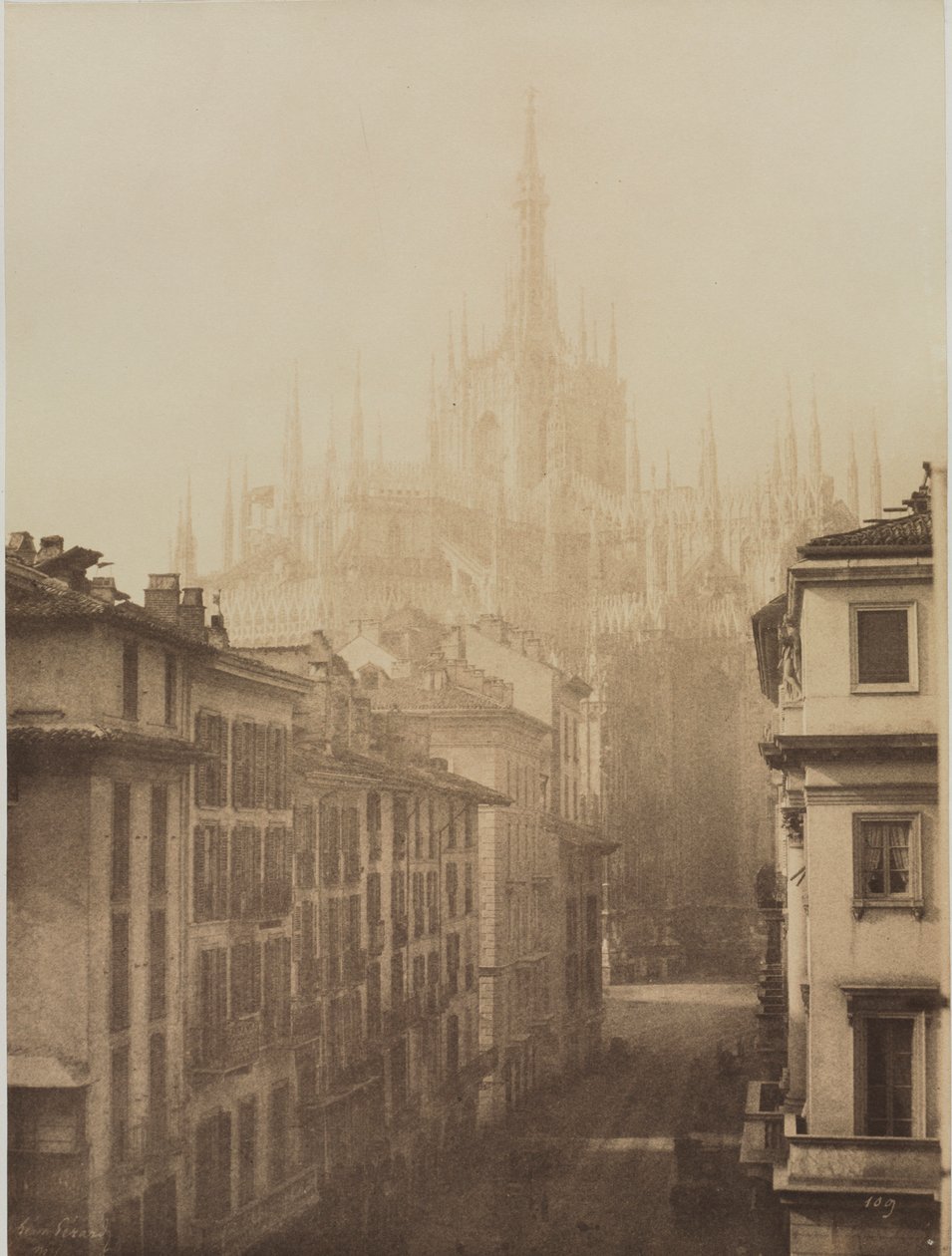 Catedral desde Corso Francesco, Milán, 1857 de Léon Gérard