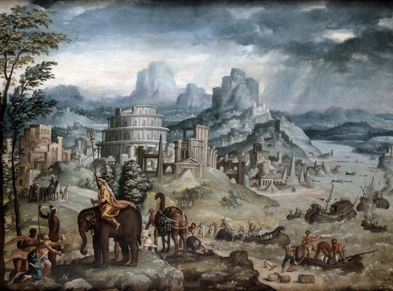 Batalla del lago Trasimeno (óleo sobre lienzo) de Léonard Thiry