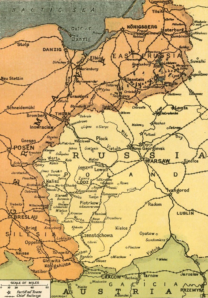 La frontera oriental, 1919 de London Geographical Institute