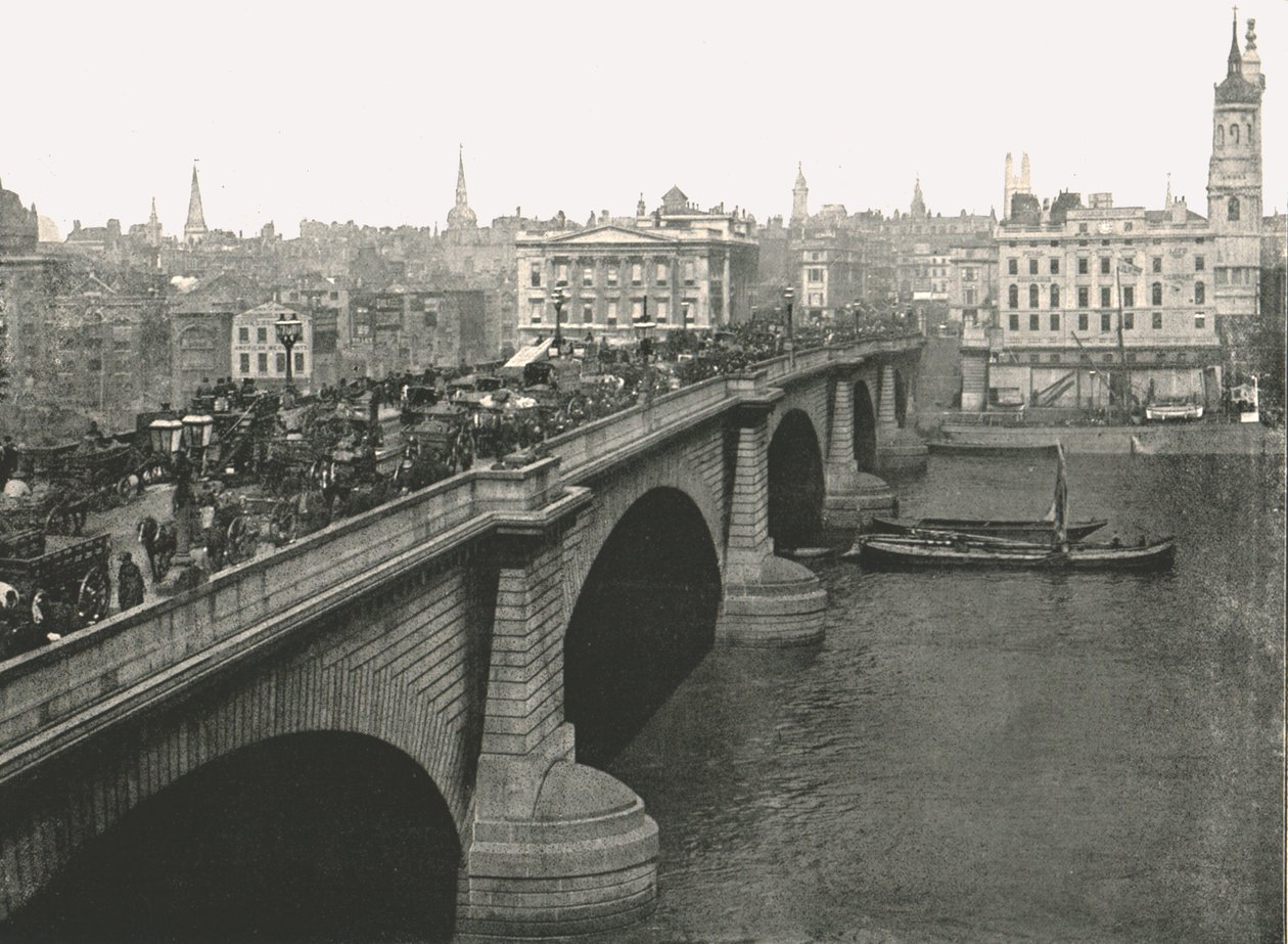 Puente de Londres mirando al norte, 1895 de London Stereoscopic and Photographic Co