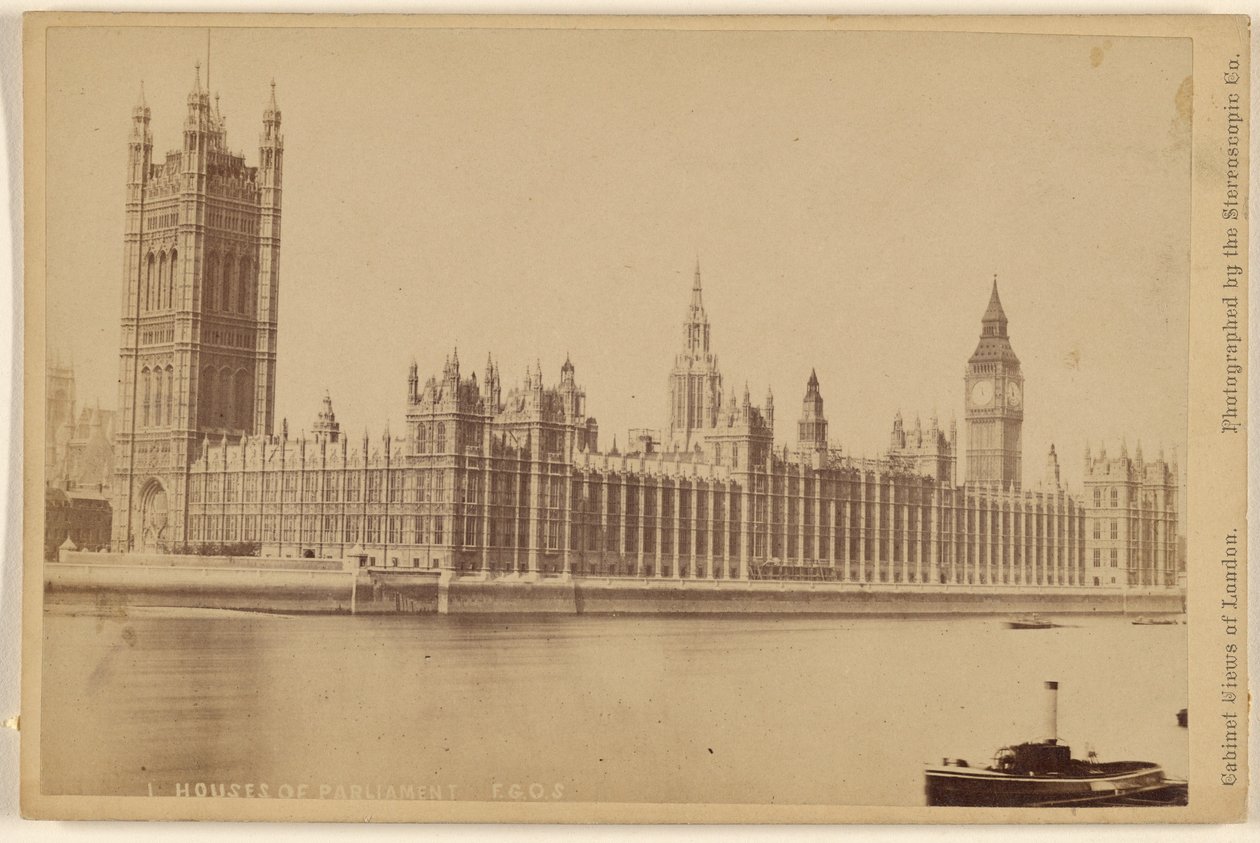 Casas del Parlamento. de London Stereoscopic and Photographic Company