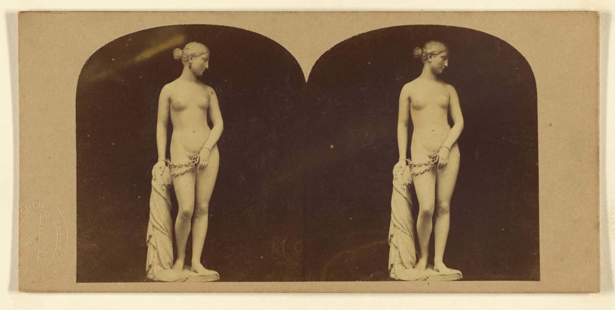 El esclavo griego. Por Hiram Powers. de London Stereoscopic and Photographic Company