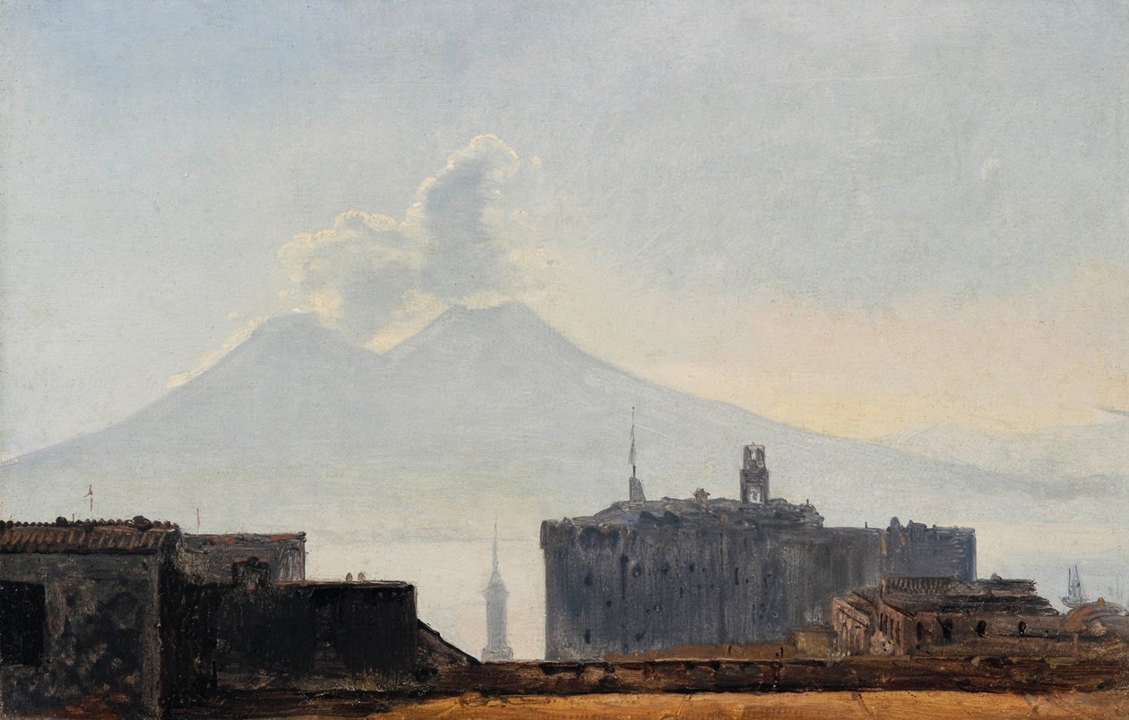 Vista de Nápoles con el Vesubio de Léopold Robert