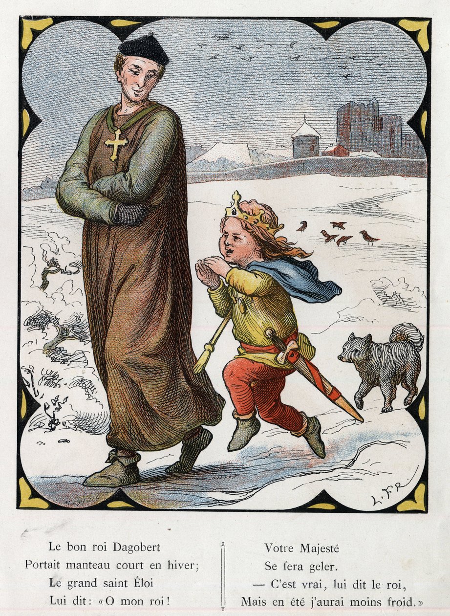Ilustración de Lorenz Frolich (1820-1908) para la canción popular “El Buen Rey Dagoberto”. Edición J. Hetzel. Alrededor de 1880. de Lorens Frolich