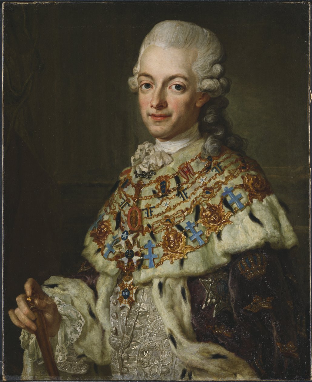 Retrato del Rey Gustavo III de Suecia (1746-1792) de Lorens the Younger Pasch