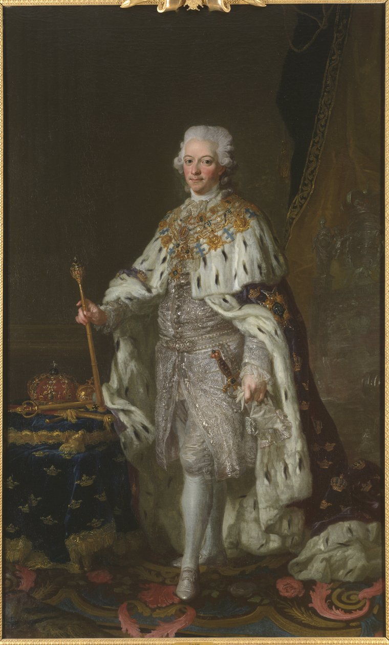 Retrato del Rey Gustavo III de Suecia de Lorens the Younger Pasch