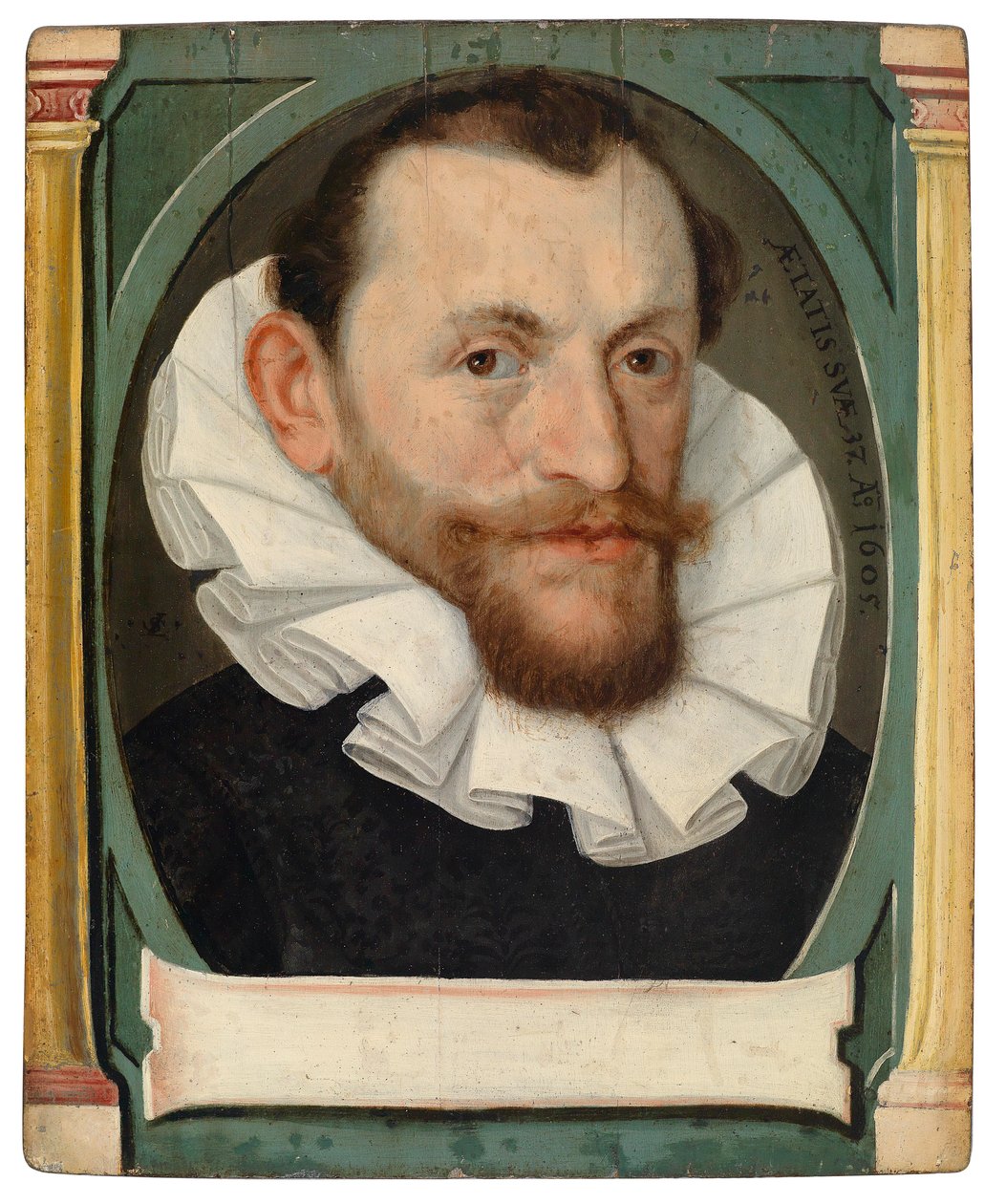 Retrato de un concejal con jubón negro y cuello blanco de Lorenz Strauch