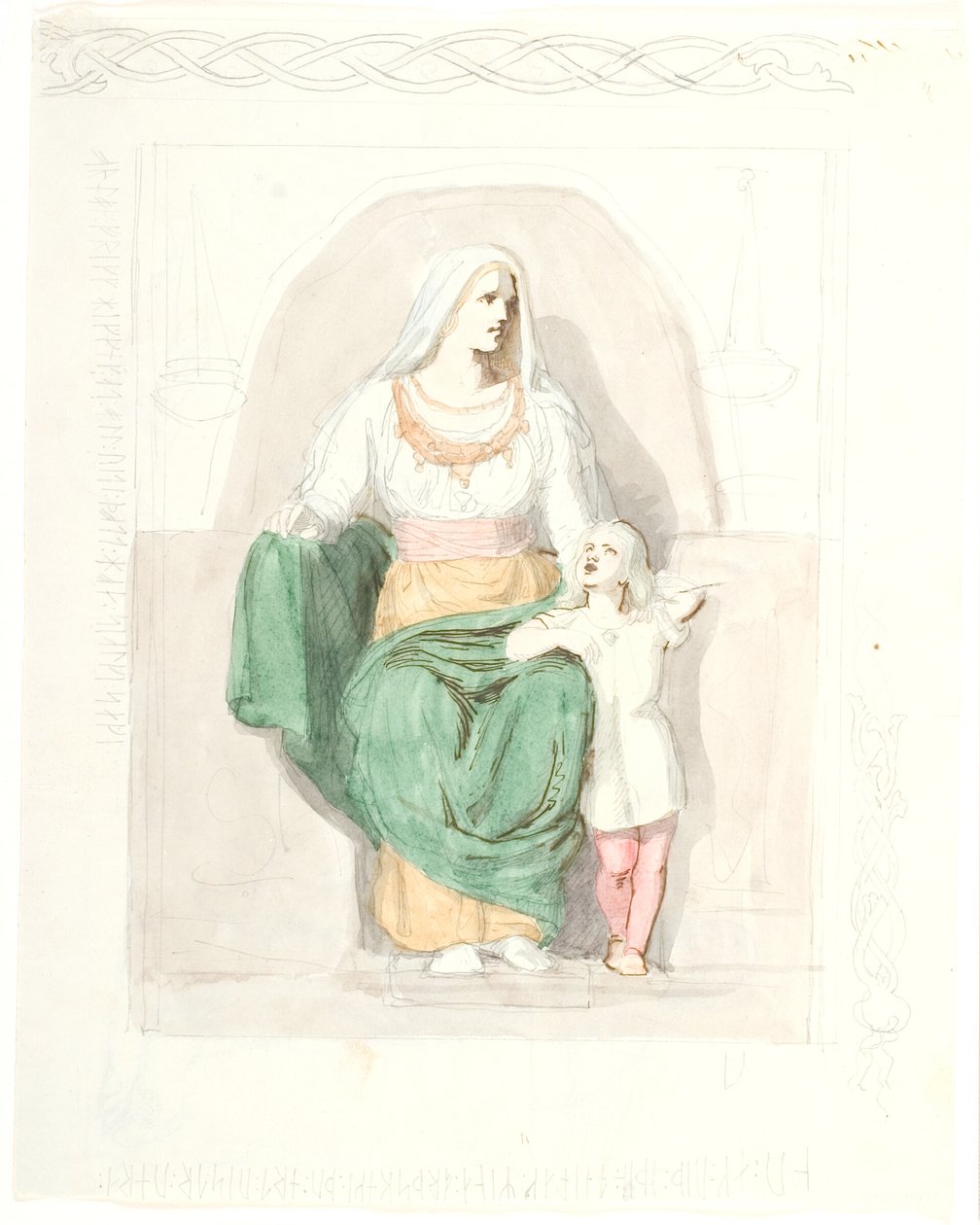 Frigga con Gersimi de Lorenz Frølich