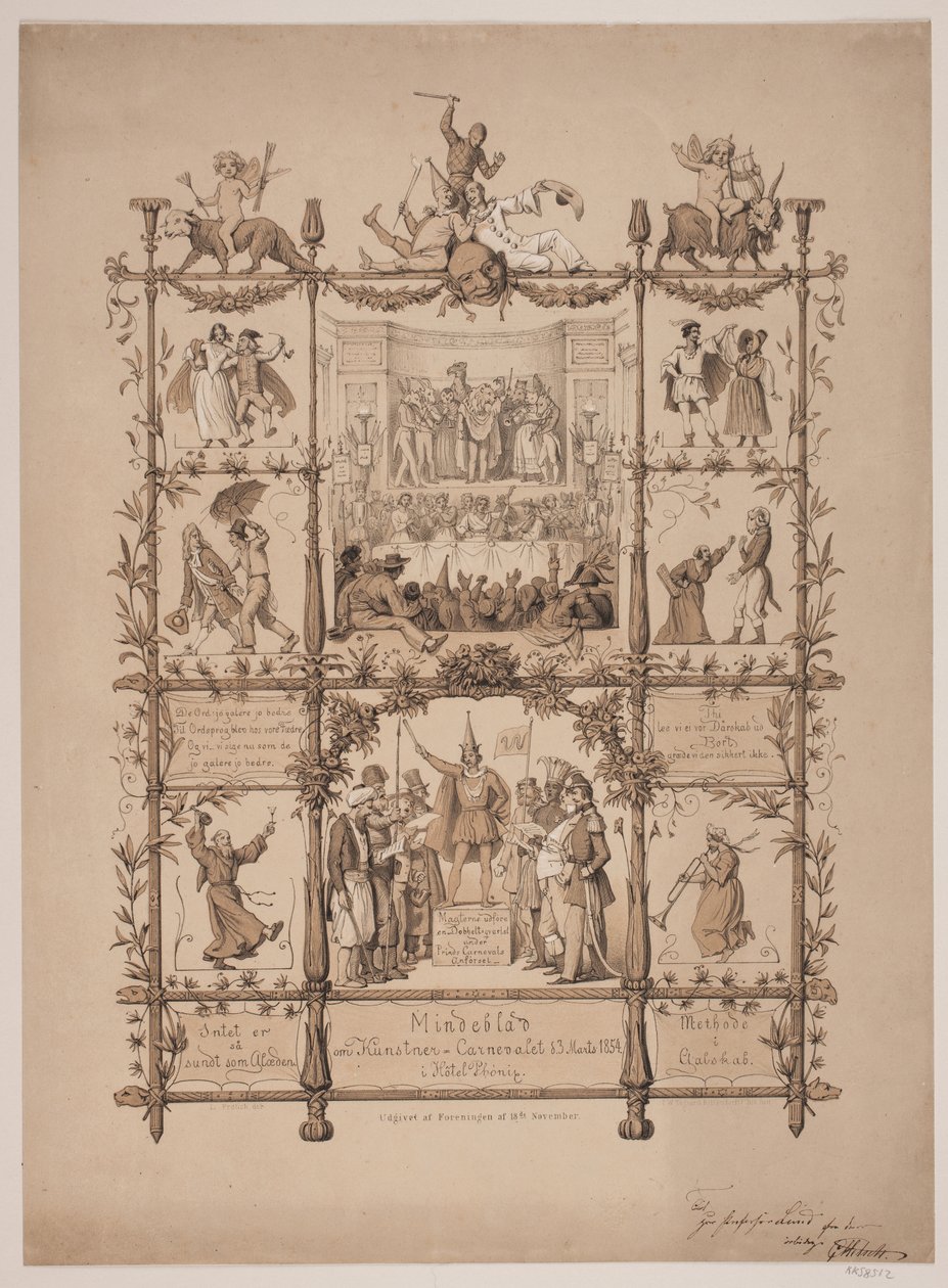 Recuerdo del carnaval de artistas el 3 de marzo de 1854 de Lorenz Frølich