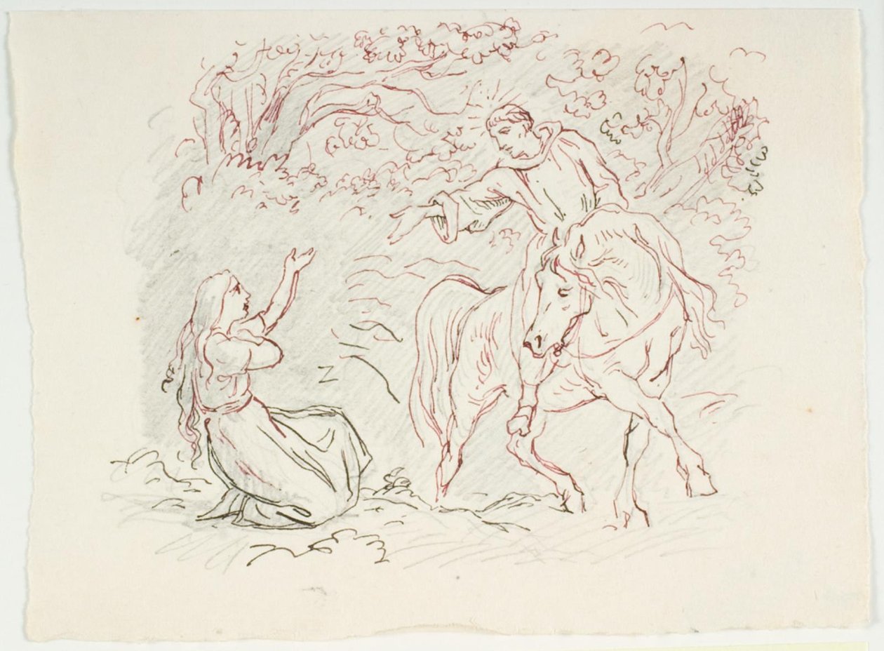 Boceto para La Hija del Rey del Lodo de Lorenz Frølich