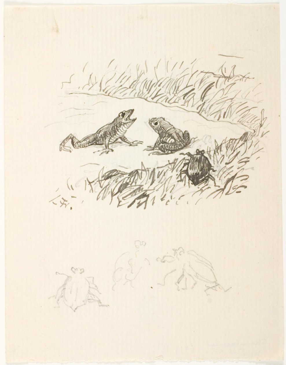 Boceto para ilustración de Skarnbassen de Lorenz Frølich