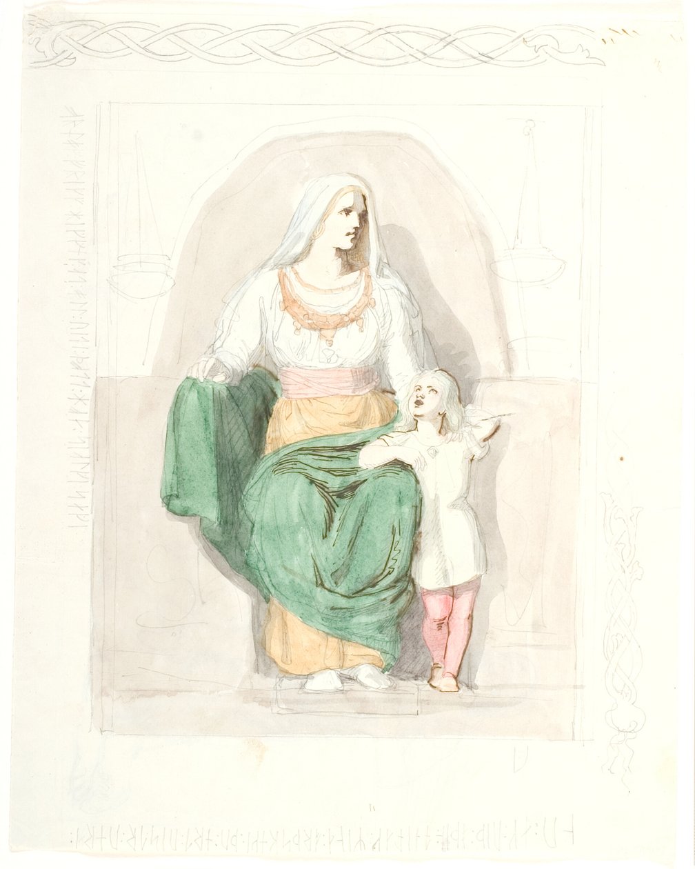Frigga con Gersimi de Lorenz Frølich