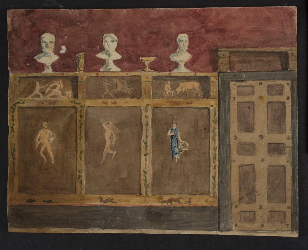 Decoraciones murales para Valhøj 1838/1839 de Lorenz Frølich