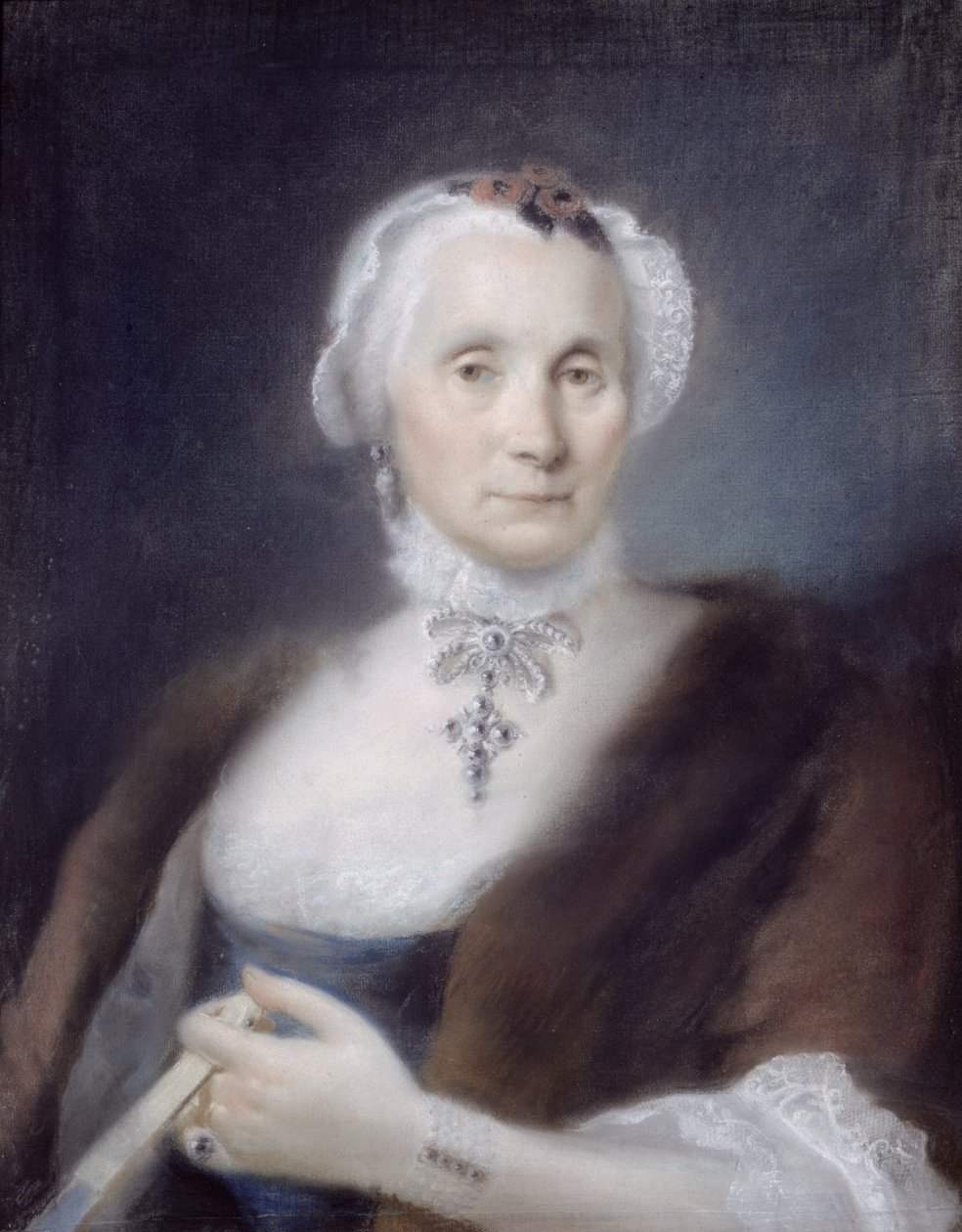 Retrato de la madre del artista, Cecilia Guardi, 1757 de Lorenzo Baldissera Tiepolo