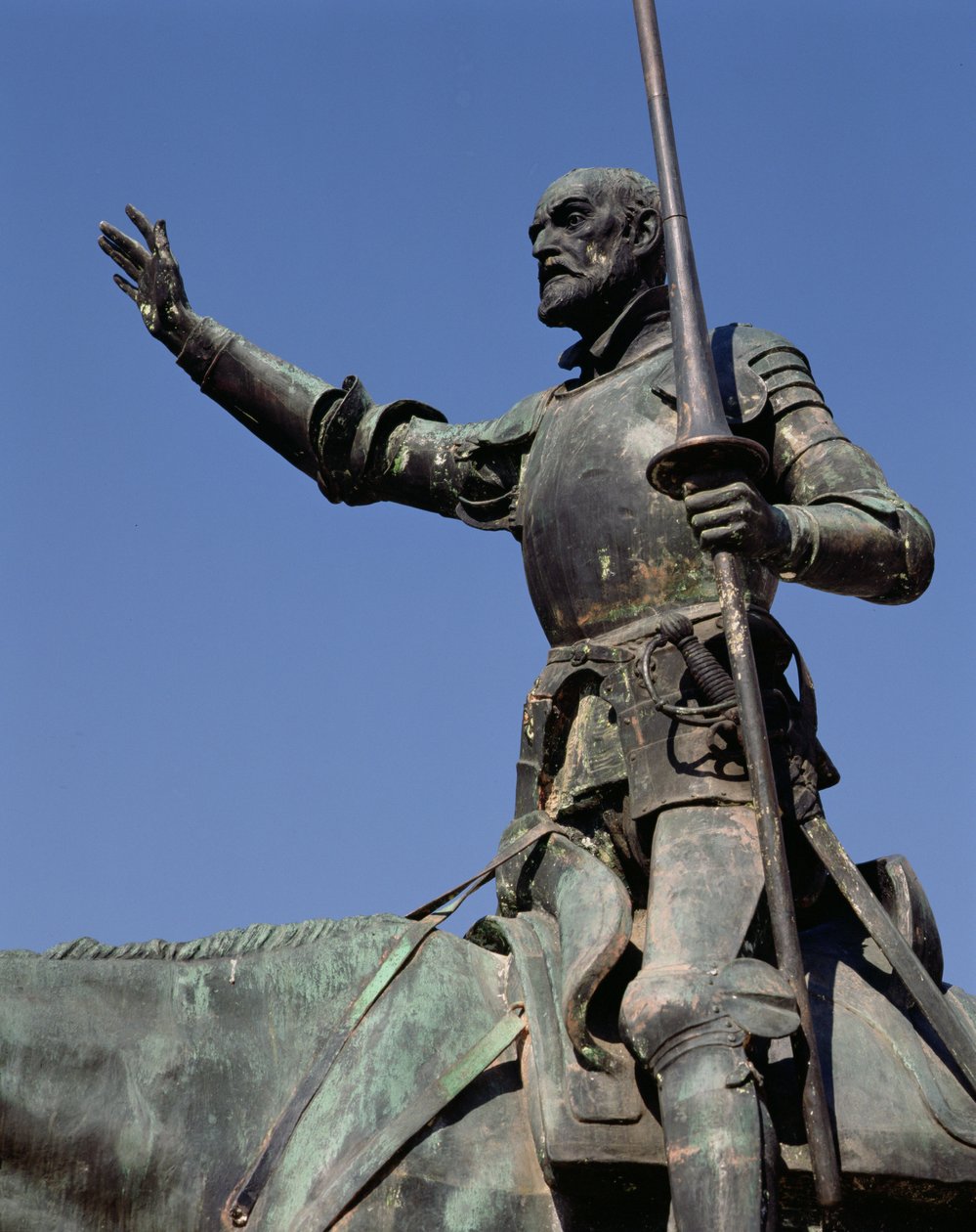 Don Quijote, del monumento a Miguel de Cervantes (1547-1616) 1927 (detalle) de Lorenzo Coullaut Valera