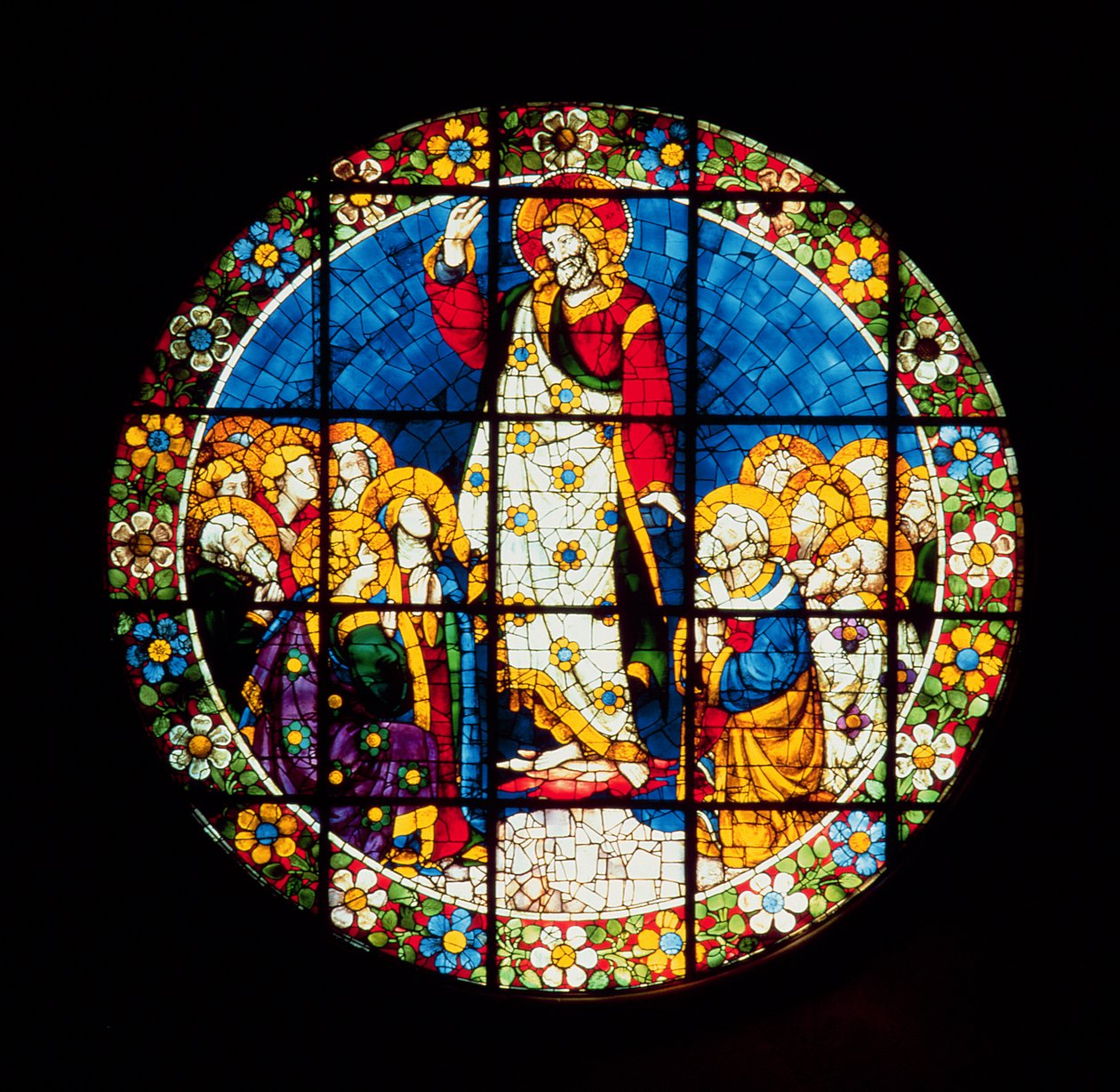 Oculus que representa La Ascensión de Cristo de Lorenzo Ghiberti