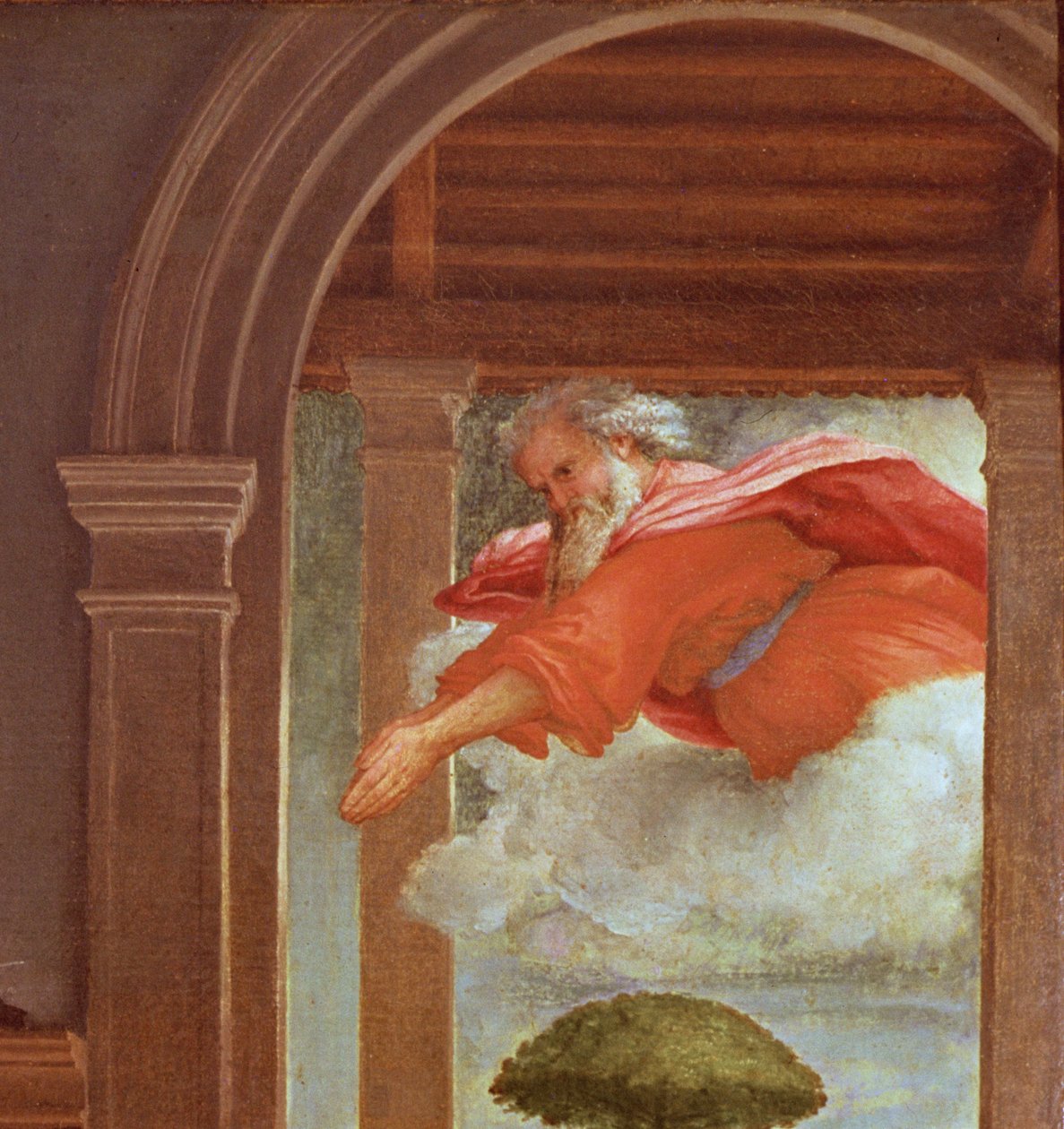 La Anunciación, c.1534-35 (detalle) de Lorenzo Lotto