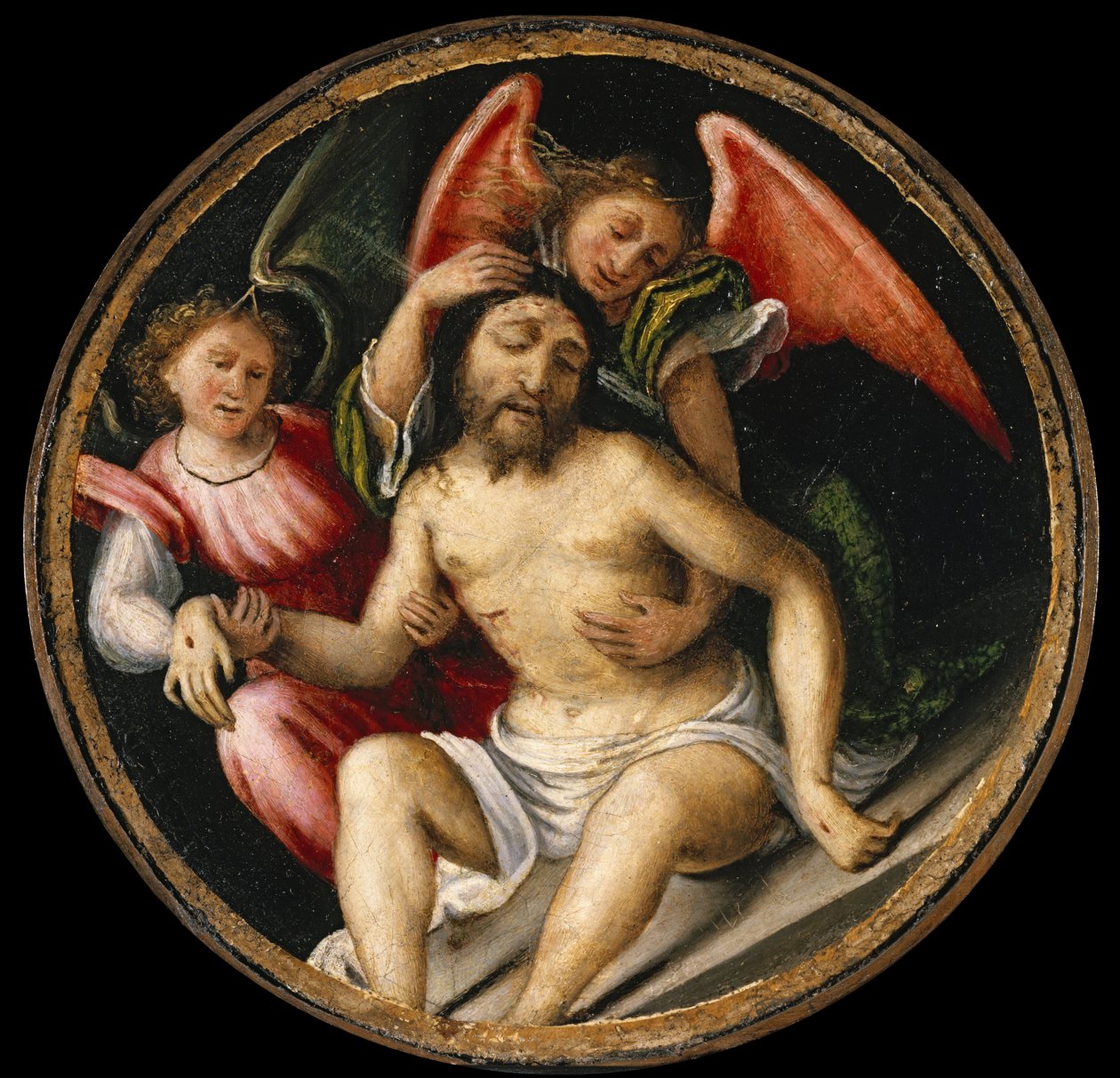 El cuerpo de Cristo sostenido por ángeles, c.1513-1516 de Lorenzo Lotto