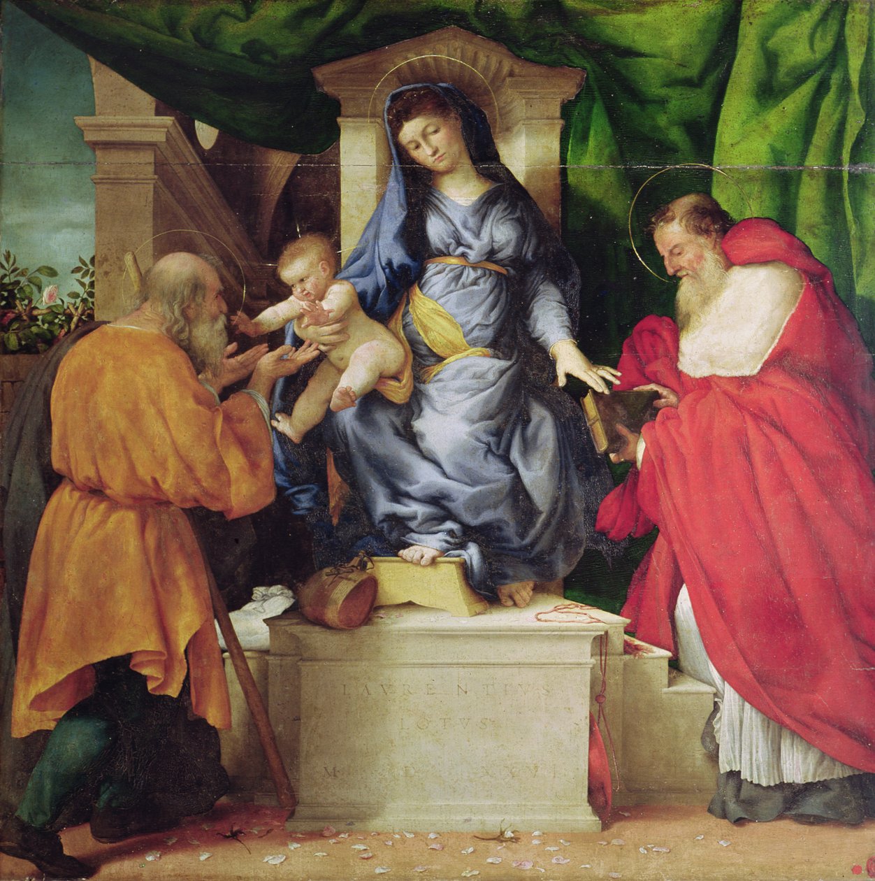 La Madonna de las Rosas, 1526 de Lorenzo Lotto