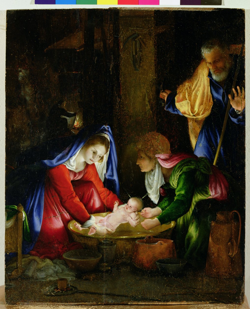La Natividad, 1527 de Lorenzo Lotto