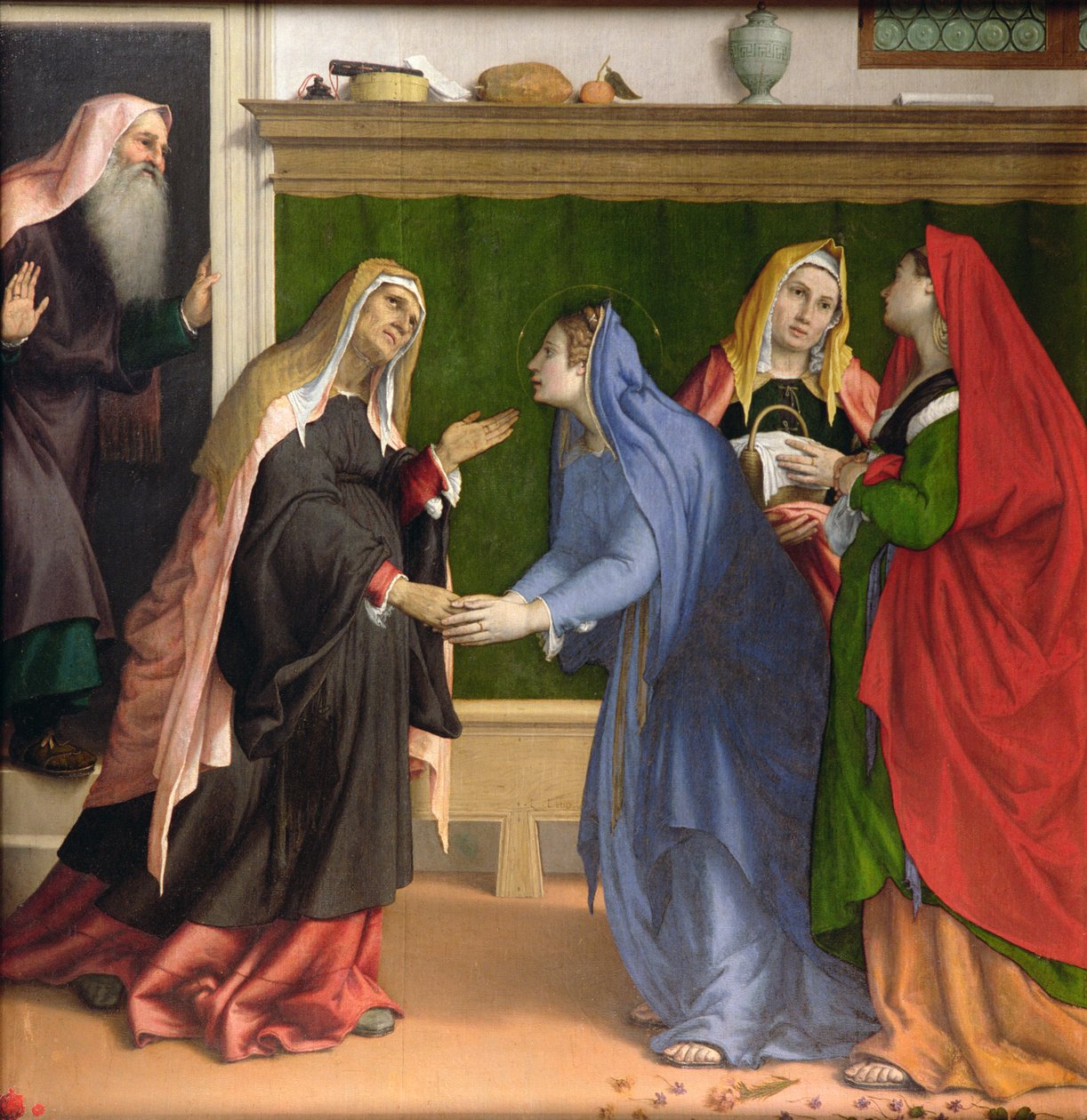 La Visitación (detalle) de Lorenzo Lotto