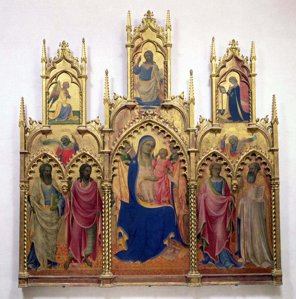 Madonna y Niño con Santos de Lorenzo Monaco