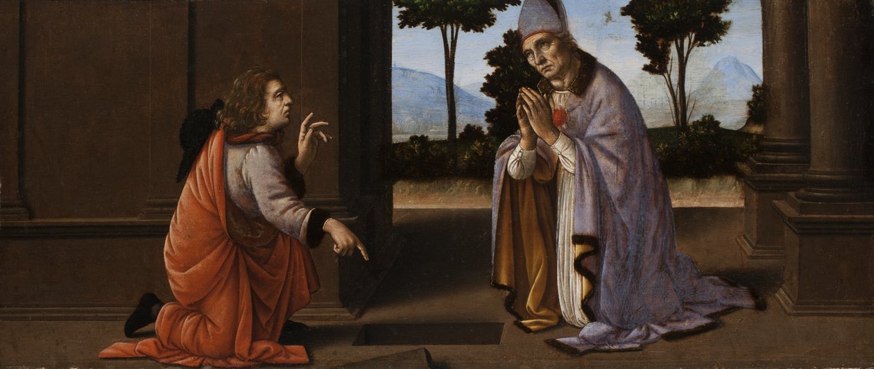 Un milagro de San Donato de Arezzo, c.1479-85 de Lorenzo di Credi