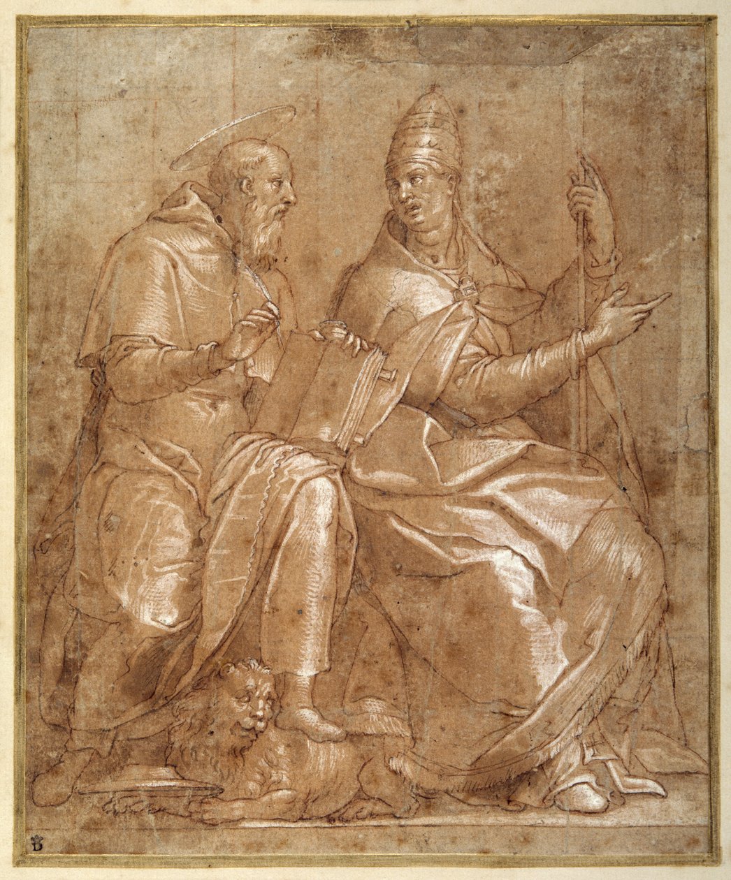 San Jerónimo conversando con San Gregorio Magno de Lorenzo (c.1530 76) Sabatini