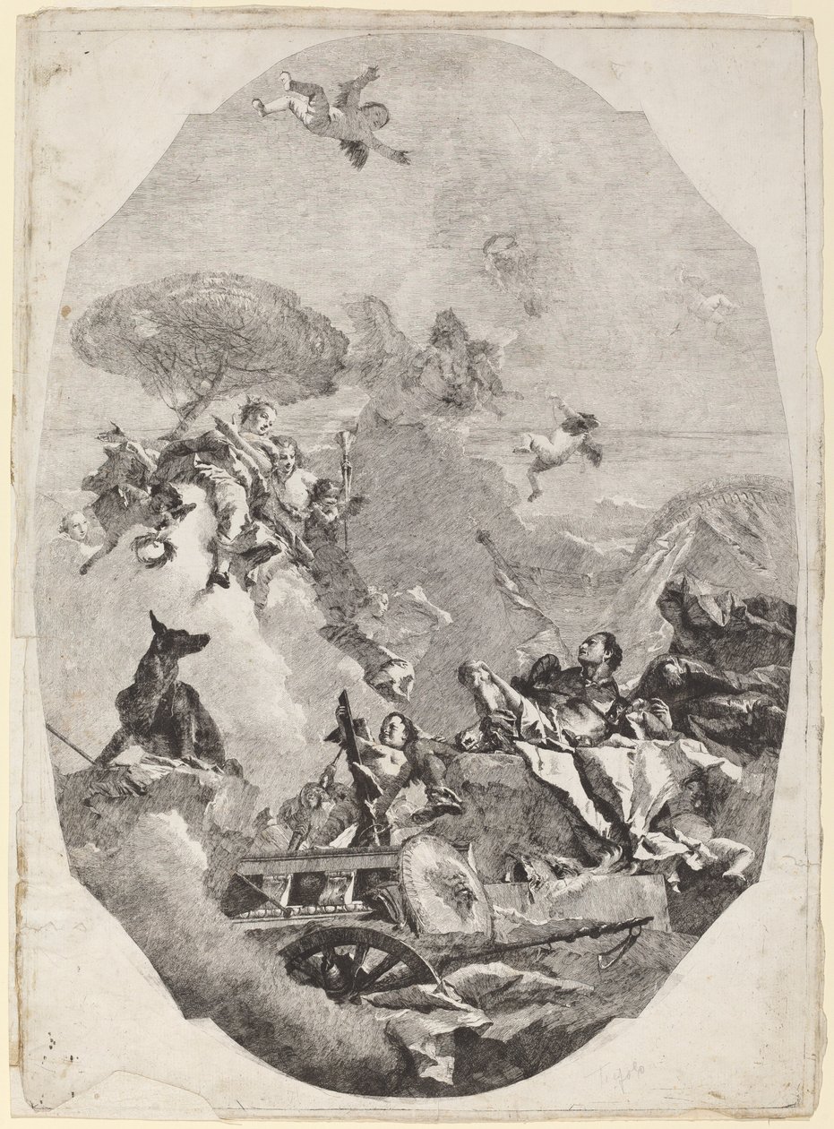 El Triunfo de Marte de Lorenzo Baldissera Tiepolo after Giovanni Battista Tiepolo
