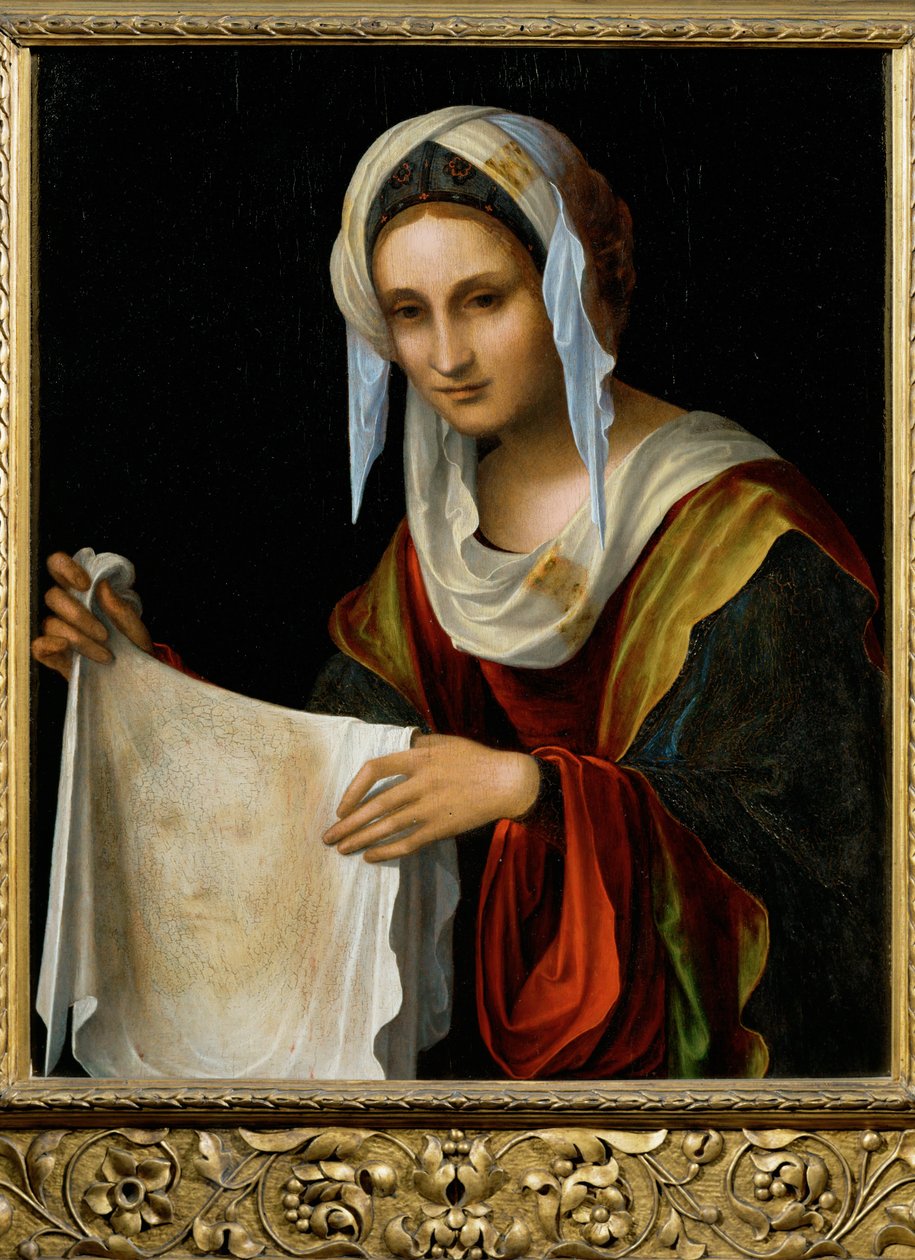 Santa Verónica, finales del siglo XV (pintura sobre madera) de Lorenzo Costa