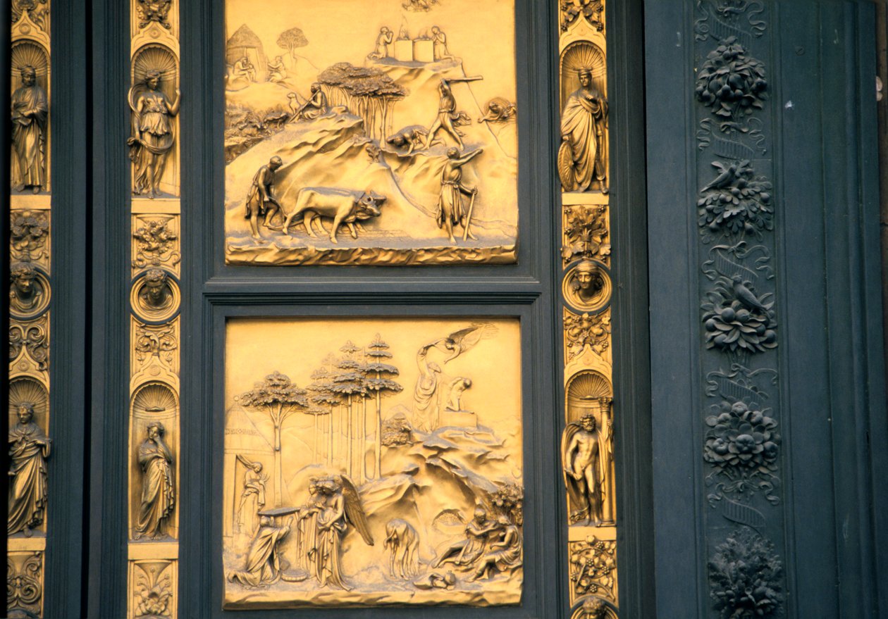 Las puertas del paraíso, Baptisterio, Florencia, Italia, 1425-1452 de Lorenzo Ghiberti