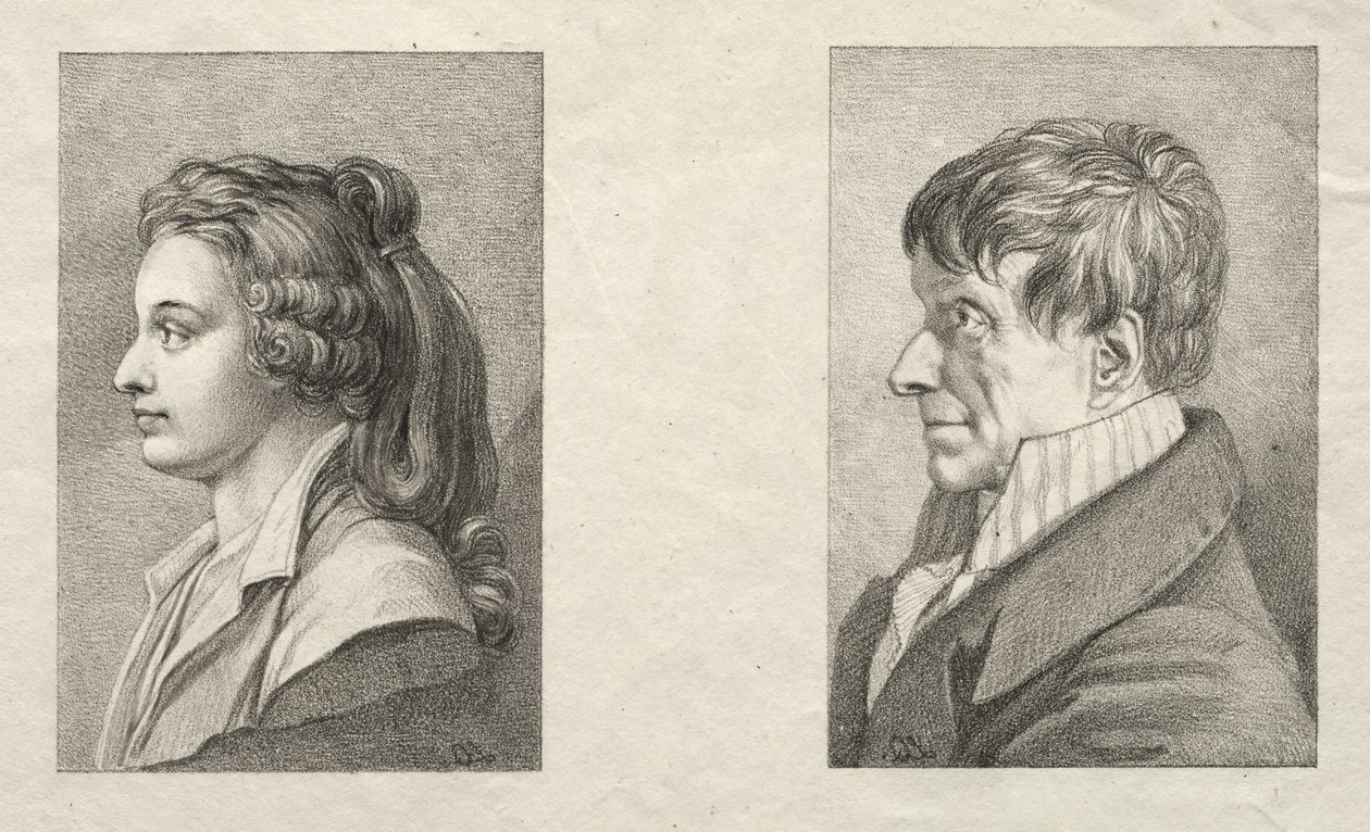 Profile Portrait of a Woman and a Man de Lorenzo II Quaglio