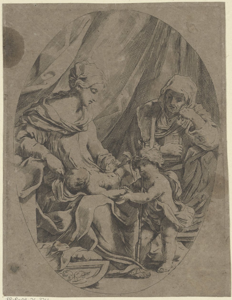 María con el Niño Jesús, el joven Juan Bautista e Isabel de Lorenzo Loli