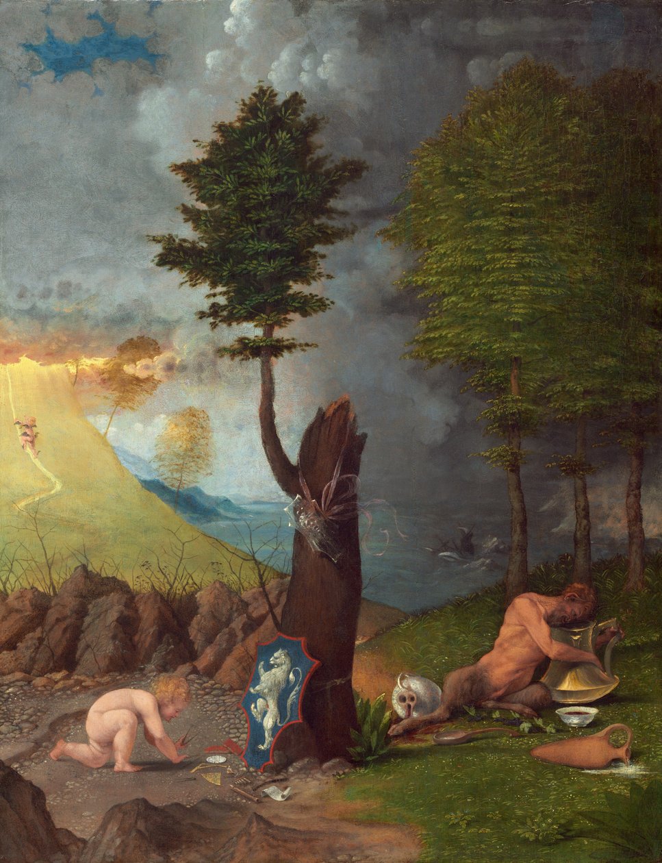 Alegoría de la virtud y el vicio, 1505 de Lorenzo Lotto