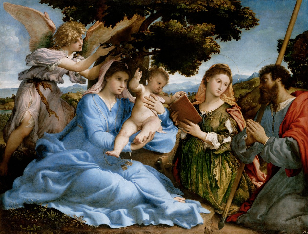 La Virgen con el Niño y los santos Catalina y Tomás (sacra conversazione) de Lorenzo Lotto