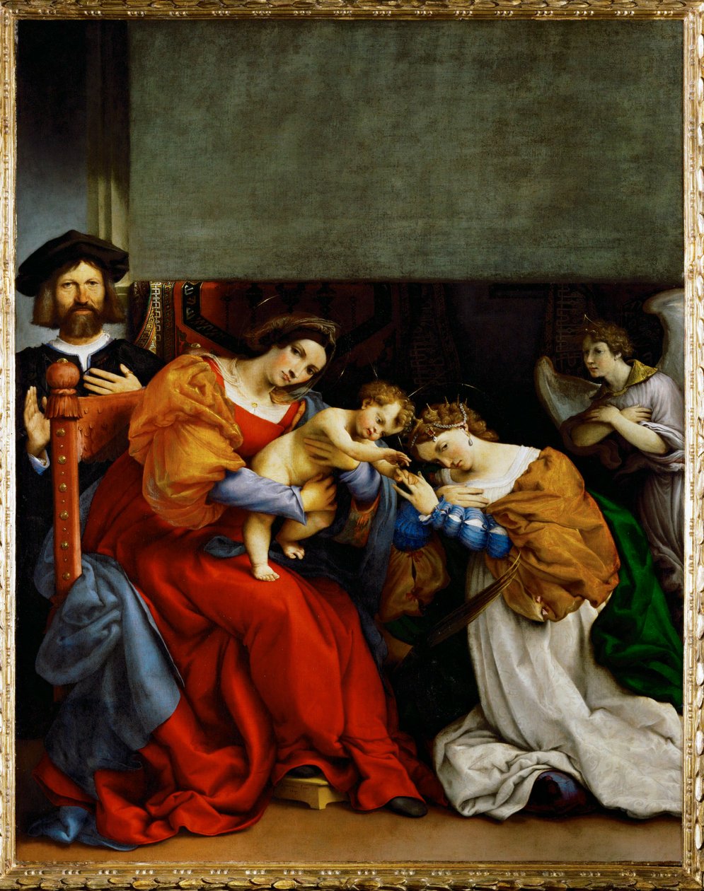 Matrimonio místico de Santa Catalina de Siena de Lorenzo Lotto