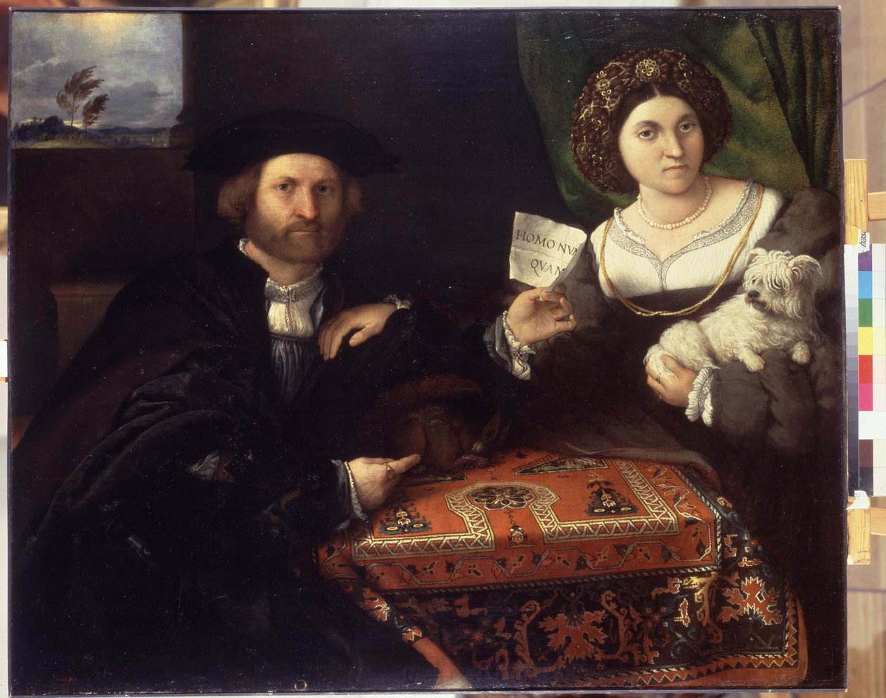 Retrato familiar. Pintura de Lorenzo Lotto (1480-1556), hacia 1523. Óleo sobre lienzo. Arte veneciano del Renacimiento. Museo del Hermitage, San Petersburgo de Lorenzo Lotto