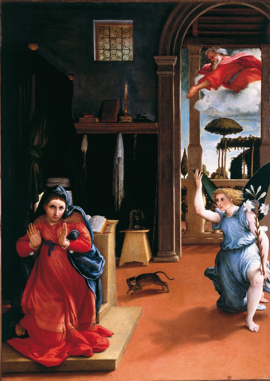 Anunciación de Recanati de Lorenzo Lotto