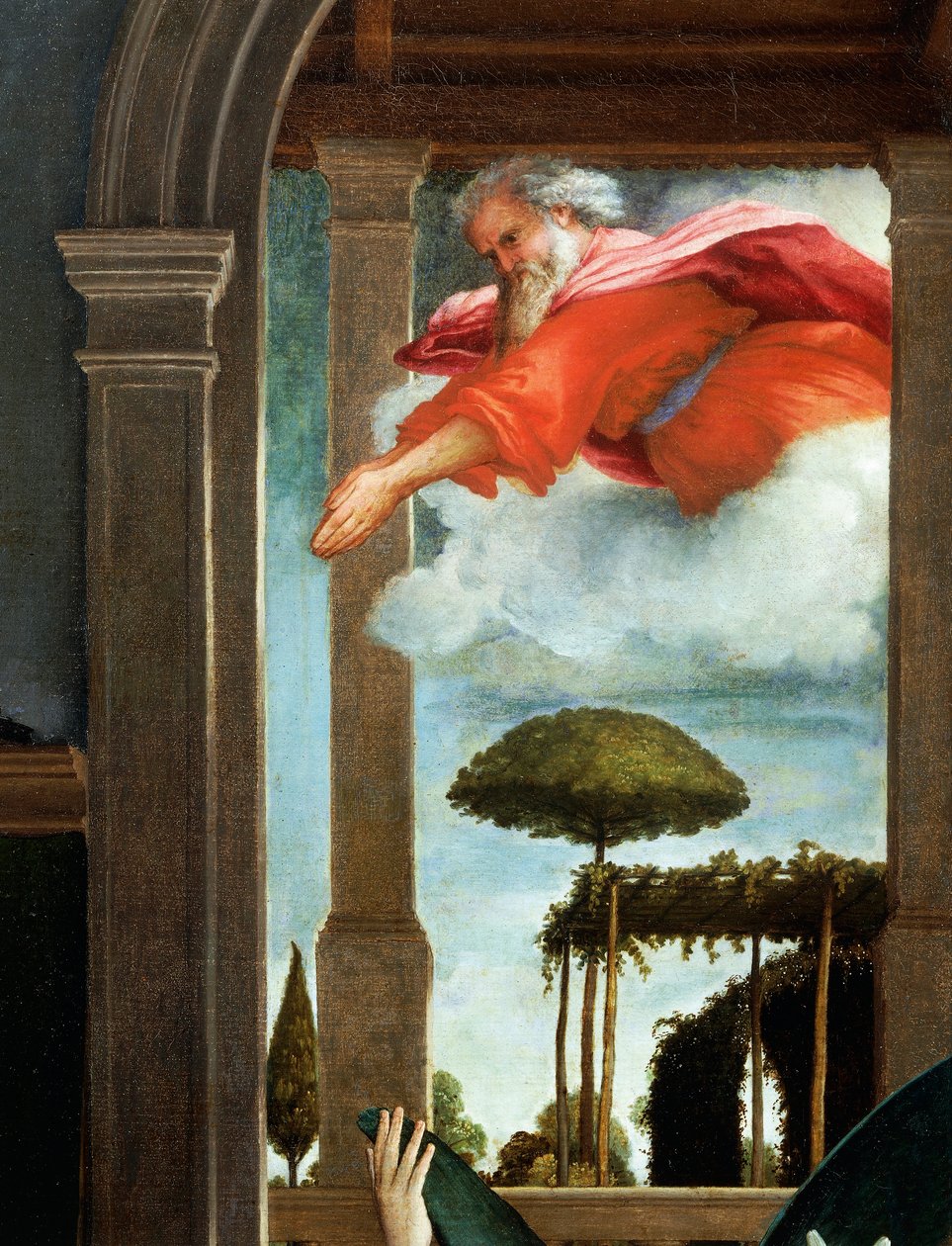 El Padre Eterno (detalle) de Lorenzo Lotto