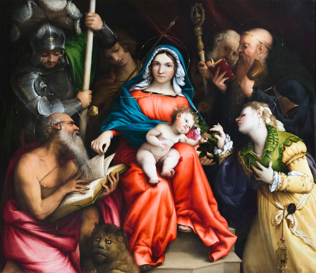 El matrimonio místico de Santa Catalina de Alejandría de Lorenzo Lotto