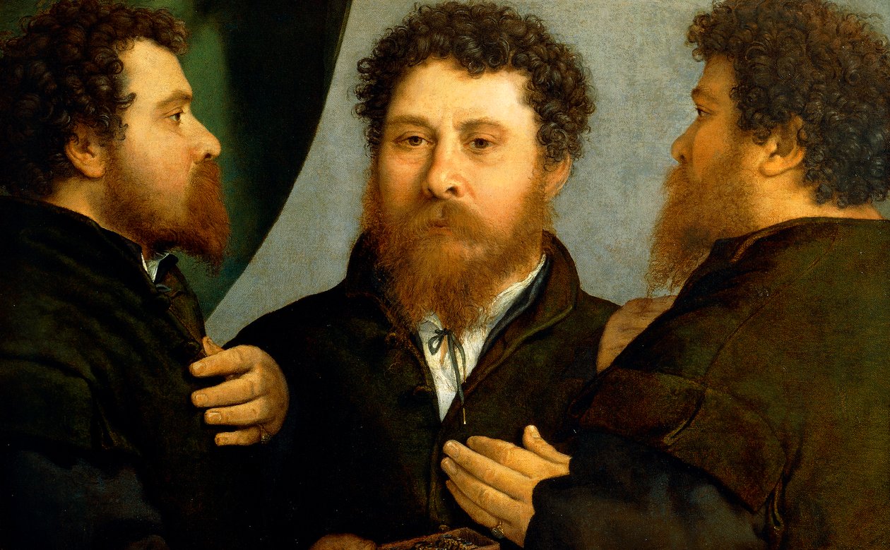 Triple retrato de orfebre de Lorenzo Lotto