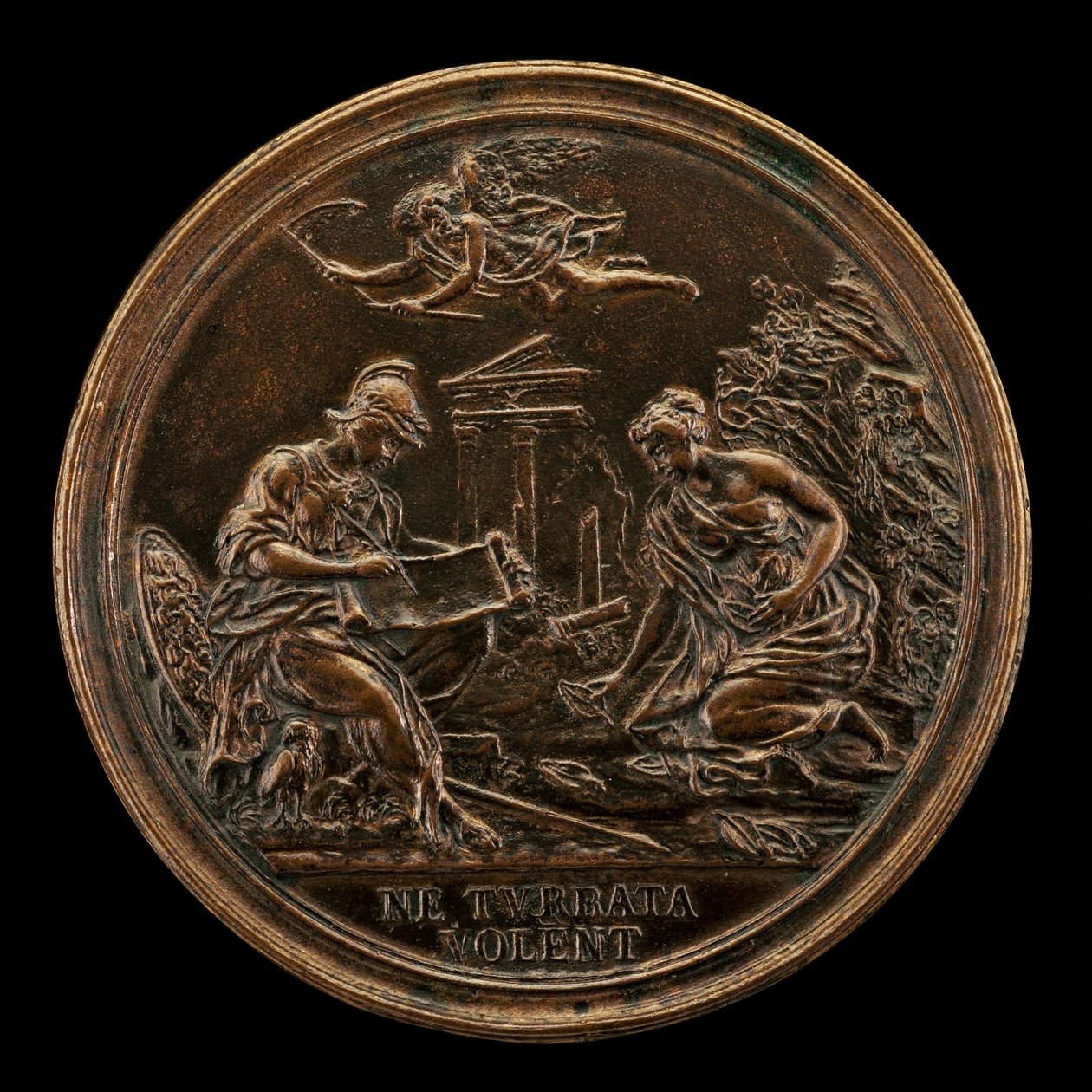 Alegoría con Minerva, Tiempo y una Sibila [reverso], 1725 de Lorenzo Maria Weber