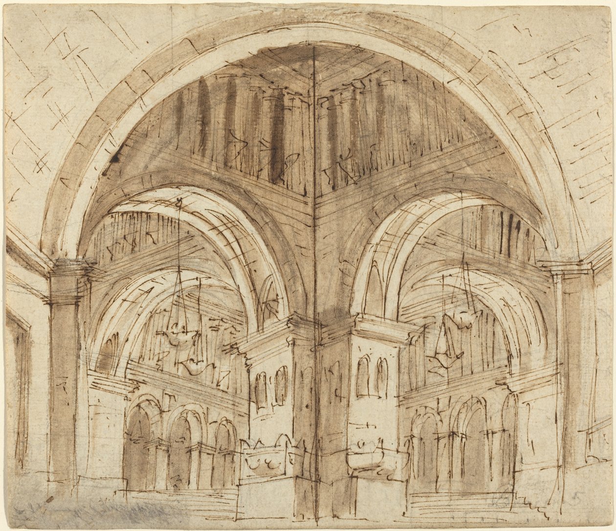 Diseño para un salón abovedado de Lorenzo Sacchetti