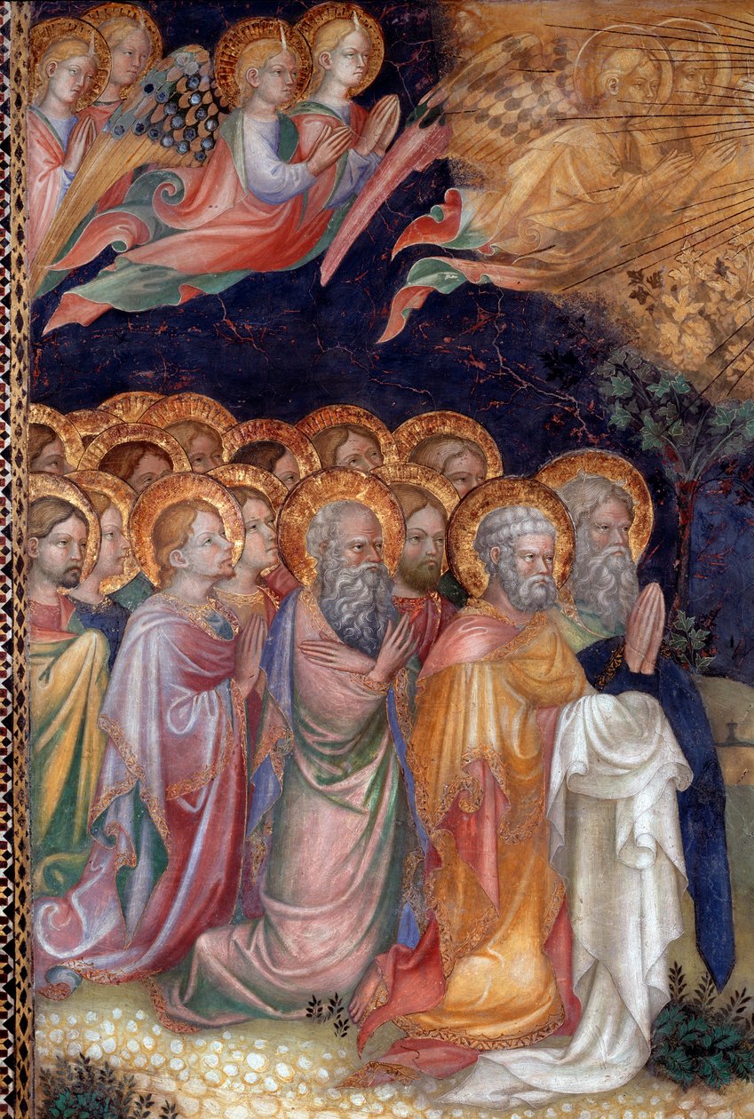 El bautismo de Jesús por San Juan Bautista (detalle) de Lorenzo Salimbeni