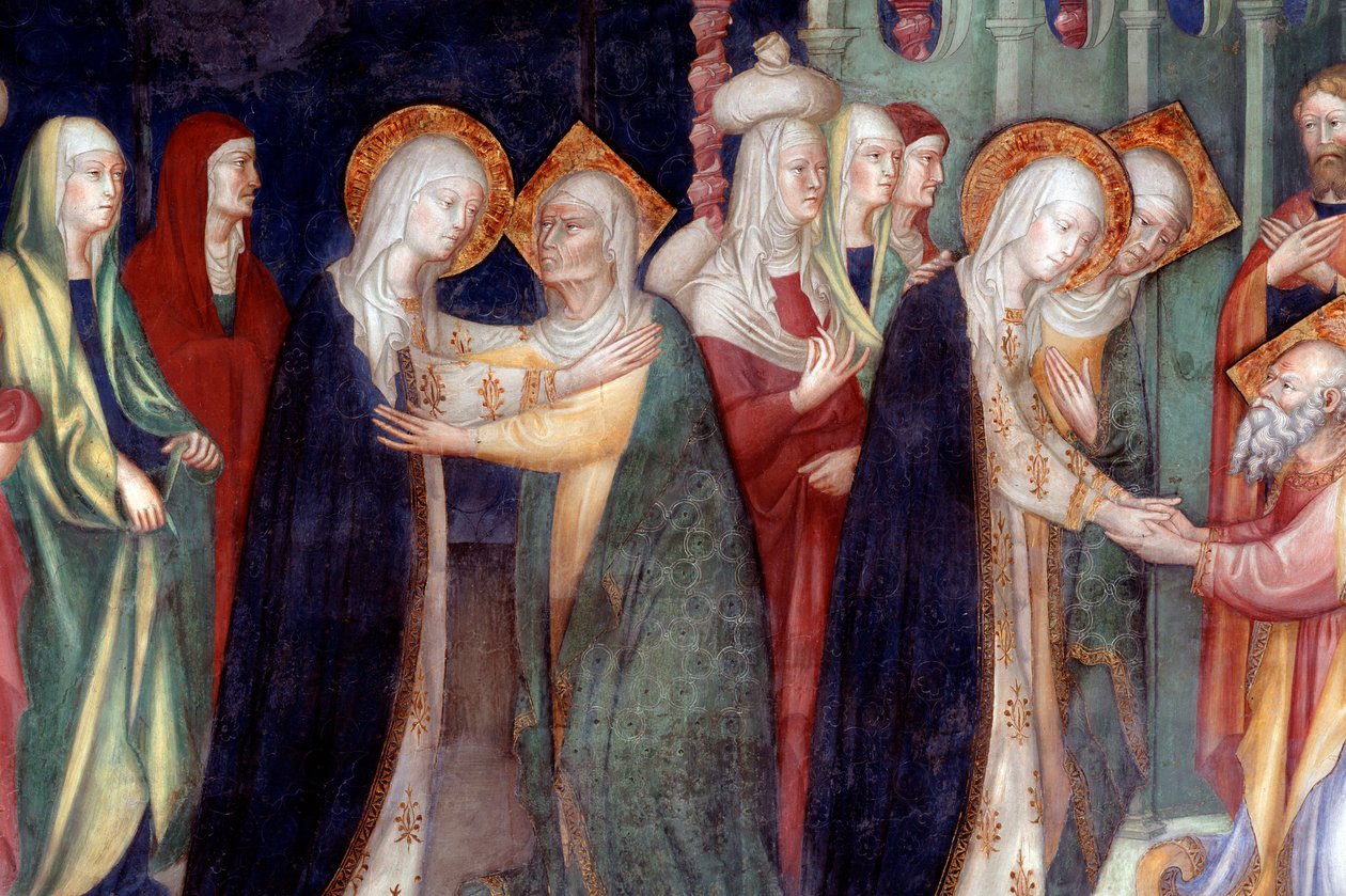 La visitación de María a Santa Isabel (detalle) de Lorenzo Salimbeni