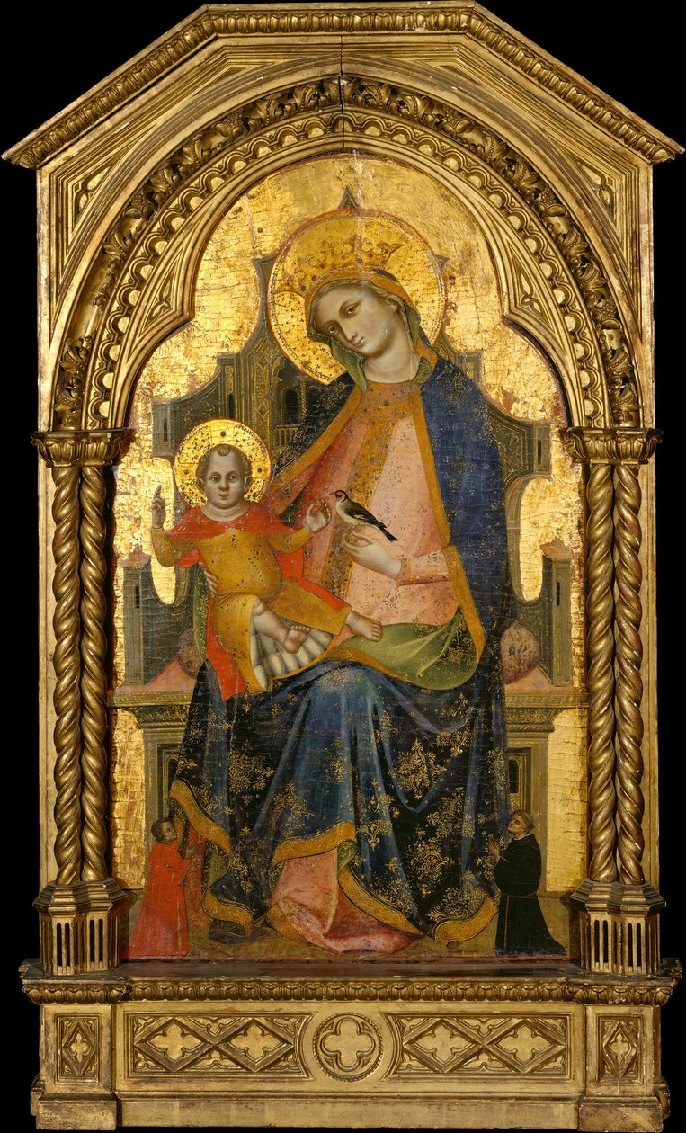 Madonna y el Niño entronizados con dos donantes, ca. 1360-65 de Lorenzo Veneziano