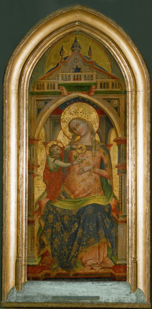 Virgen con el Niño, fondo de oro ... de Lorenzo Veneziano