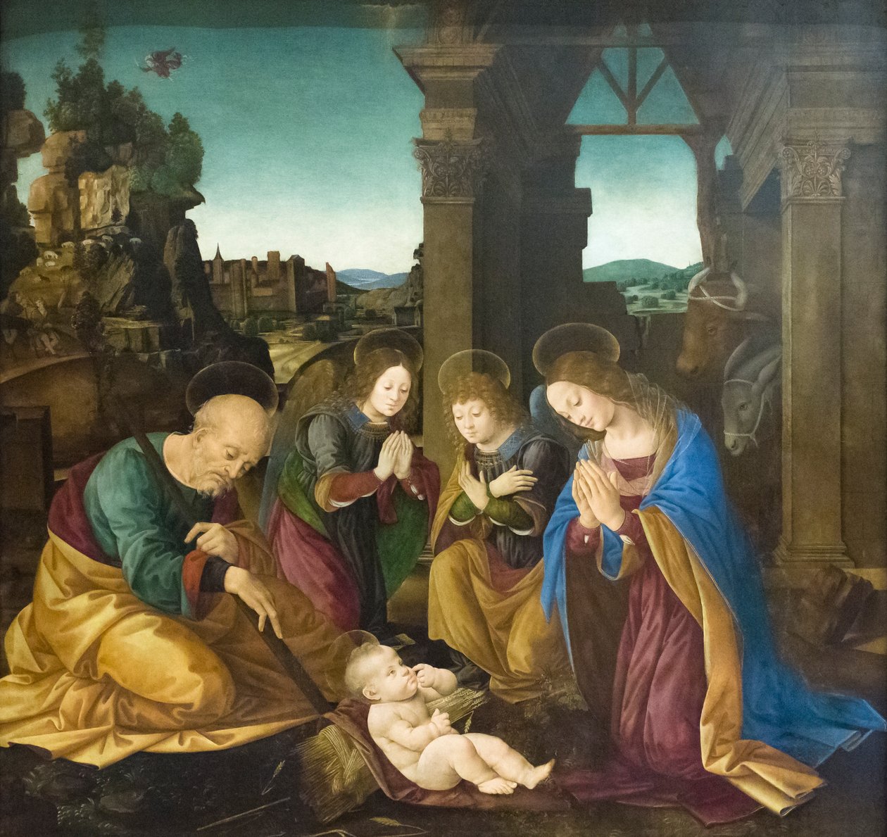 Adoración del Niño Jesús de Lorenzo di Credi