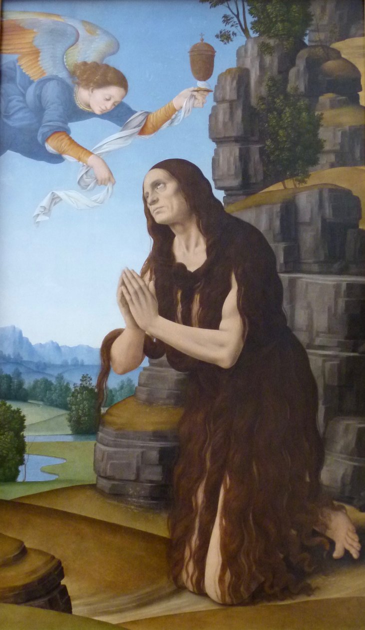 Alemán: Die heilige Maria Ägyptiaca Santa María de Egipto de Lorenzo di Credi